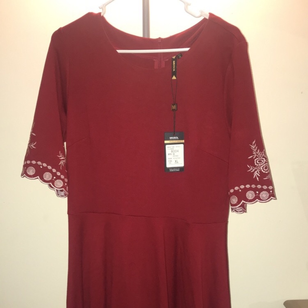 Red long dress